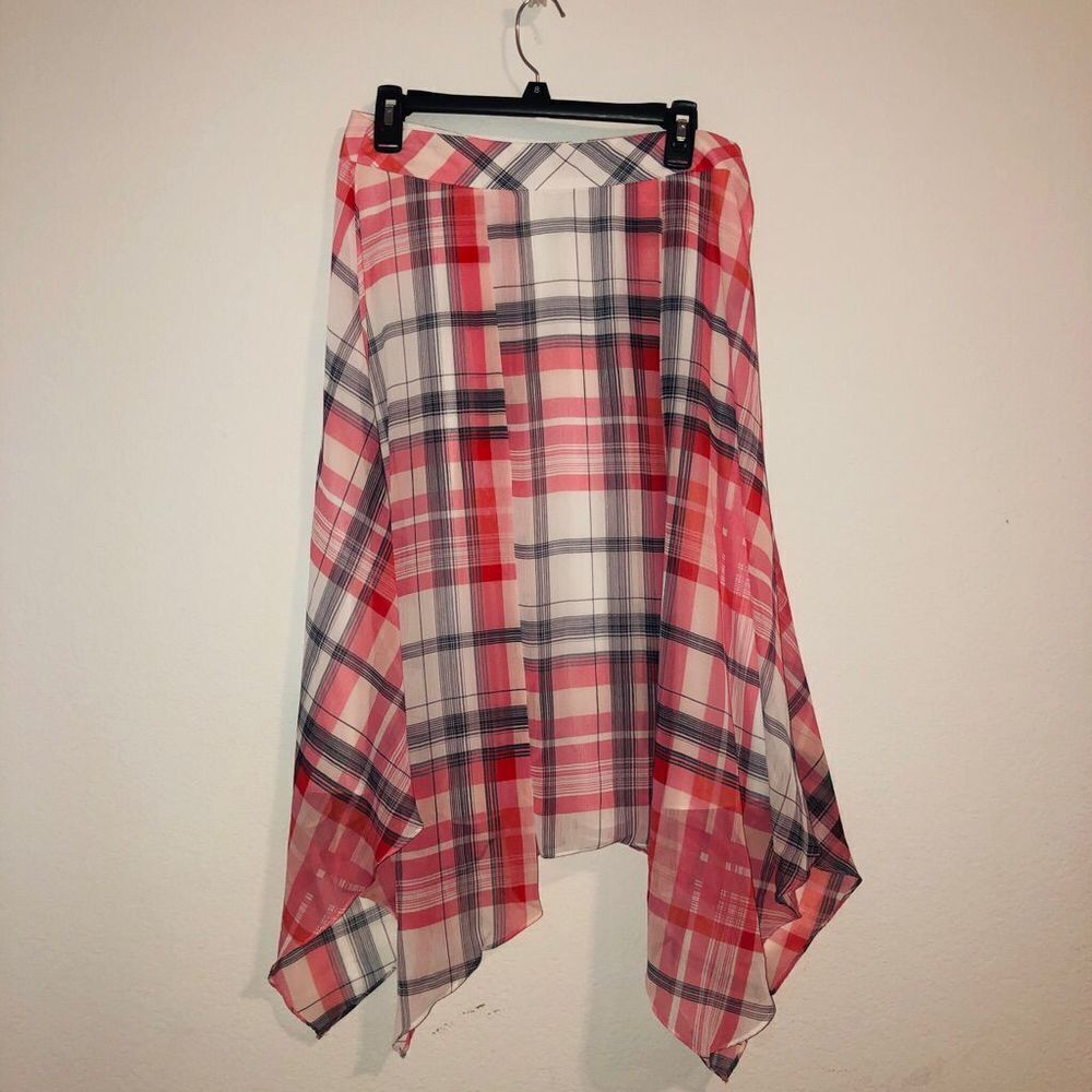 Tommy Hilfiger Plaid Handkerchief doble layer Skirt size 8